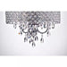 Marya 4-Light Modern Chrome round Chandelier with Beaded Drum Shade /Hanging Clear Glass Crystals