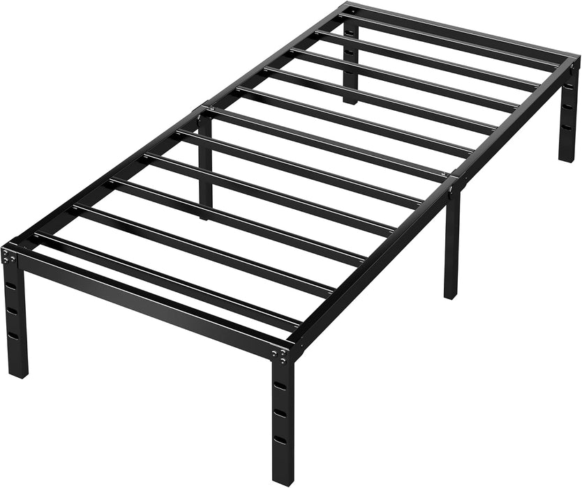 Metal Platform Bed Frame 14 Inch Tall,No Box Spring Needed,Twin Size Bed with Heavy Duty Strong Support Slats,Easy to Assemble,Black