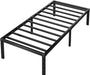 Metal Platform Bed Frame 14 Inch Tall,No Box Spring Needed,Twin Size Bed with Heavy Duty Strong Support Slats,Easy to Assemble,Black