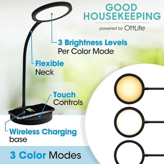 LED Workstation Lamp With Wireless Charging Adjustable