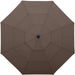 9FT 3 Tiers Patio Umbrella with Crank Handle, Brown