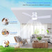 46 Inch Ceiling Fans with Lights and Remote/App Control, Low Profile Ceiling Fan with Light, Flush Mount, 3CCT, 3 Reversible Blades 6 Speeds Modern Ceiling Fan for Bedroom Living Room, White