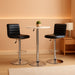 PU Leather Bar Stools Modern Square Adjustable Set of 2