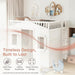 White Twin Size Loft Bed With EntertainmentCenterDisplay
