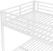 Full over Full Bunk Bed for Adults, Full Size Bunk Beds Frame with Build in Ladder and Full Length Guardrail, Easy Assemble Bunkbeds, Noise Reduced, Mattress Not Included, White