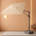 Patio Umbrella with Base 9' X 11.5' 360° Rotation Control Beige