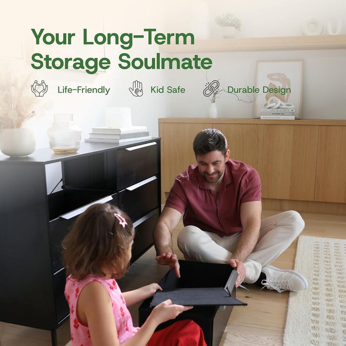 Lira Premium Dark Brown SolidWood Dresser SixDrawers