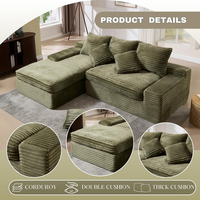 Celestial Cloudlike Modular Sectional Sofa 99Inch Emerald