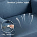 Blue Mid Century Upholstered Fabric Accent Armchair