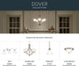 Dover 5-Light Chandelier, Brushed Nickel