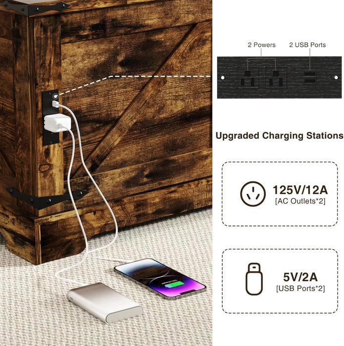 Coffee Table with Hidden Storage, 35.4" W Farmhouse Lift Top Wood Square Center Table with Charging Station, Rustic Cocktail Tables with Flip Top Lids for Living Room, Home Office, Rustic Brown