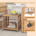 5 Pieces Patio Wicker Conversation Set, Outdoor Furniture Set