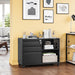 Black 3 Drawers Lockable Industrial Filing Cabinet