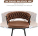 BV Bar Height Bar Stools Set of 2, 30 Inch Seat Height Bar Stools, 180° Swivel Barstools with Woven Back and Footrest, Suede Fabric Counter Stools for Kitchen Island, Bar Pub