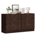 Walnut Dresser 47Inch Wide Storage Cabinet Bedroom