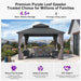 12'X12' Hardtop Gazebo with Lights Heavy Duty Outdoor Patio Gazebo Double Roof Galvanized Steel Including Netting and Curtains for Garden Lawn Backyard Grey