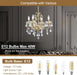 Mini Crystal Chandelier, Modern K9 Crystal Chandeliers for Dining Room, 4-Lights Gold Pendant Ceiling Light Fixture for Entryway Kitchen Island Bathroom Bedroom Living Room, H 21" X W 17.7"