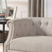 Beige Chesterfield Loveseat: Classic, Elegant Design