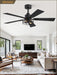2 Pack Farmhouse 42 Inch Ceiling Fans with Lights, Black Industrial Caged Ceiling Fans for Bedroom Living Room, Double-Sided 5 Blades Rustic Ceiling Fan