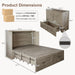 Grey Queen Murphy Cabinet Bed With GenerousStorage