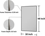 30x48 Black Bathroom Mirror Shatterproof Tempered Glass