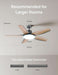 Smart Ceiling Fans with Lights, Low Profile Ceiling Fan with Alexa/App, 52'' Dimmable Lighting & Color Tuning, RGB Ambient Light for Living Room, Game Room, Easy Installation, Quiet, Black