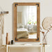 Wood Framed Bathroom Vanity Mirror for Wall, 24"X36" Farmhouse Mirror