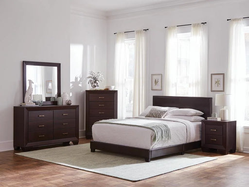 Dorian 4-Piece Queen Bedroom Set Brown and Dark Cocoa