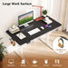 Electric Standing Desk, 48" X 24" Height Adjustable Sit Stand Computer Workstation with 2 Memory Heights, Headphone Hook, Anti-Collision Design, Home Office Computer Desk (Black+White)