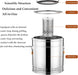 Stainless Steel Charcoal Smoker Grill,Portable Outdoor Smokers with Even Heat Distribution, with Heat-Resistant Handle, Small Charcoal Smoker for Grilling Meat Veggies(Double,Medium)