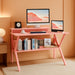 Small Desk, 27.5 Inch Small Computer Desk for Small Spaces, Compact Desk with Storage, Tiny Desk Study Desk with Monitor Stand for Home Office, Pink