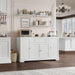 White Buffet Cabinet With Expansive Storage Drawers