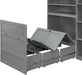 Twin Size Charcoalgray Murphy Cabinet Bed Wardrobe