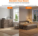 Murphy Bed Queen Mattress Included GreyFinish Drawer