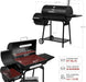 CC1830M 30 Inch Barrel Charcoal Grill with Offset Smoker & Warming Rack, Outdoor BBQ Grill with 811 Sq. In. Grilling Space for Backyard, Patio and Parties, Black
