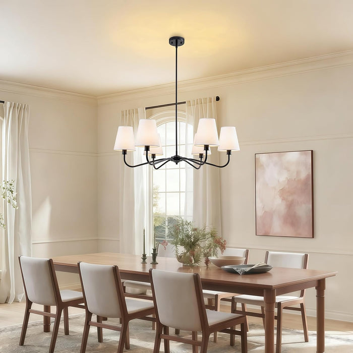 Black Farmhouse Chandeliers 36-Inch Dining Room Lighting