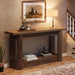 63-Inch Farmhouse Console Table, 2-Tier Storage Sofa Table behind the Couch, Narrow Long Entryway Furniture for Home Hallway, Entrance, Living Room, Brown