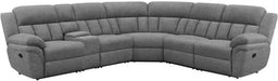 Bahrain 6-Piece Charcoal Motion Sectional Sofa