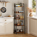 5 Tier Freestanding Ladder Bookshelf DetachableFabricDrawer
