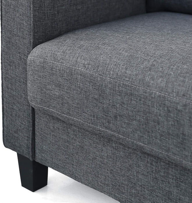 Gunmetal Modern Loveseat: Stylish and Comfortable