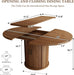47.2"–63" Extendable Dining Room Table for 4-8, Round-To-Oval Expandable Dining Table with Dust-Proof 2-Tier Shelf, Space-Saving Wood Kitchen Table for Living Room, Walnut