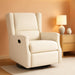 Omma Swivel Glider Rocking Recliner, Manual Wingback Recliner with 360 Degree Swivel, for Living Room, Bedroom, or Nursery, Upholstered, Cream