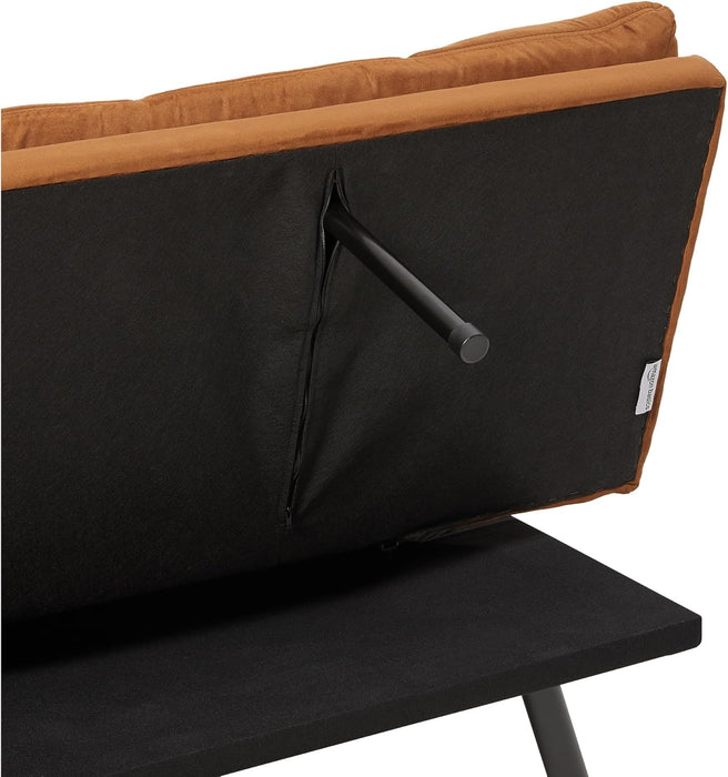 Brown Transformable Loveseat With Memory Foam Sleeper