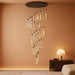 16 Foot High Ceiling Chandeliers for Living Room Entryway 32 Lights LED Lights Pendant Lighting with Dimmable Light Modern Crystal Ceiling Lights Dining Room Foyer Front Door Light