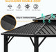 12x20 Hardtop Gazebo ReinforcedFrame PrivacyCurtains Black