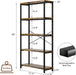 5-Tier Adjustable Heavy Duty Bookshelf