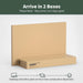 One-Piece Standing Desk 48X26 with 3 Wood Drawers, Light Walnut