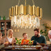 Gold Modern Crystal Chandelier 22In Timeless Elegance