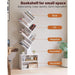6 Tier Tree Bookshelf, Tall Bookcase with Storage Cabinet, Modern Narrow Bookshelves Organizer, Floor Standing Book Shelf for Bedroom/Living Room/Home Office/Corner, White