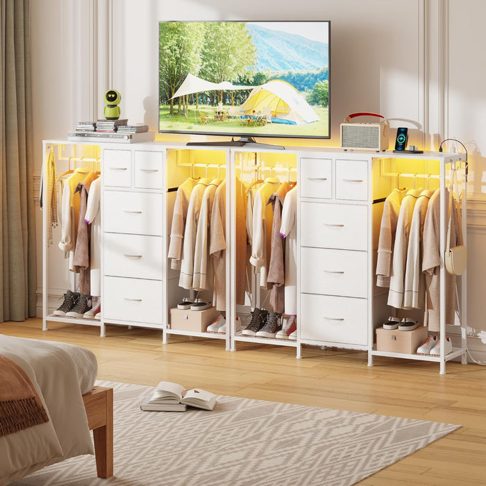 49 Inch Wide Dresser With Built In Charging Station — ShipItFurniture 49 Inch Wide Dresser With Built In Charging Station — ShipItFurniture